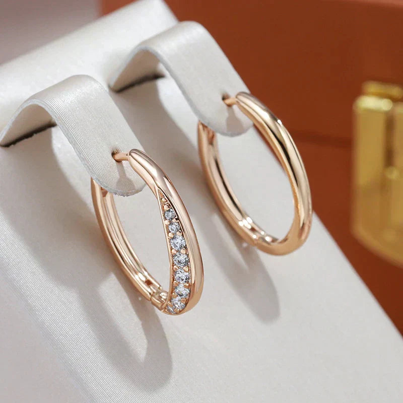 Luxurious Gold Hoop Earrings