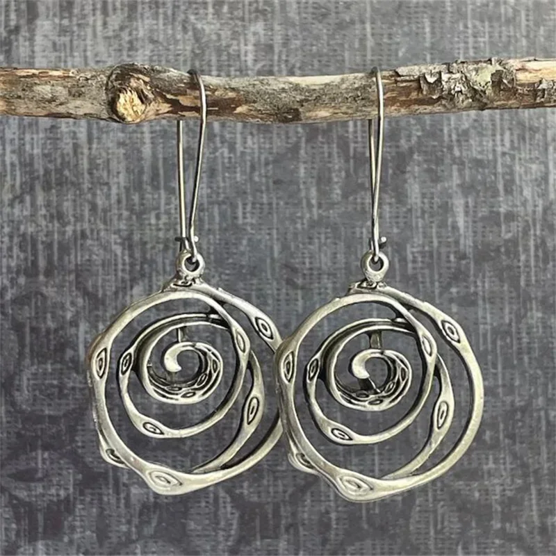 Vintage Silver Maze Earrings