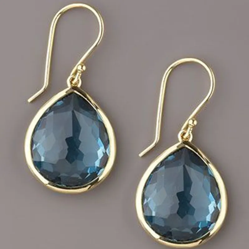 Vintage Blue Crystal Earrings